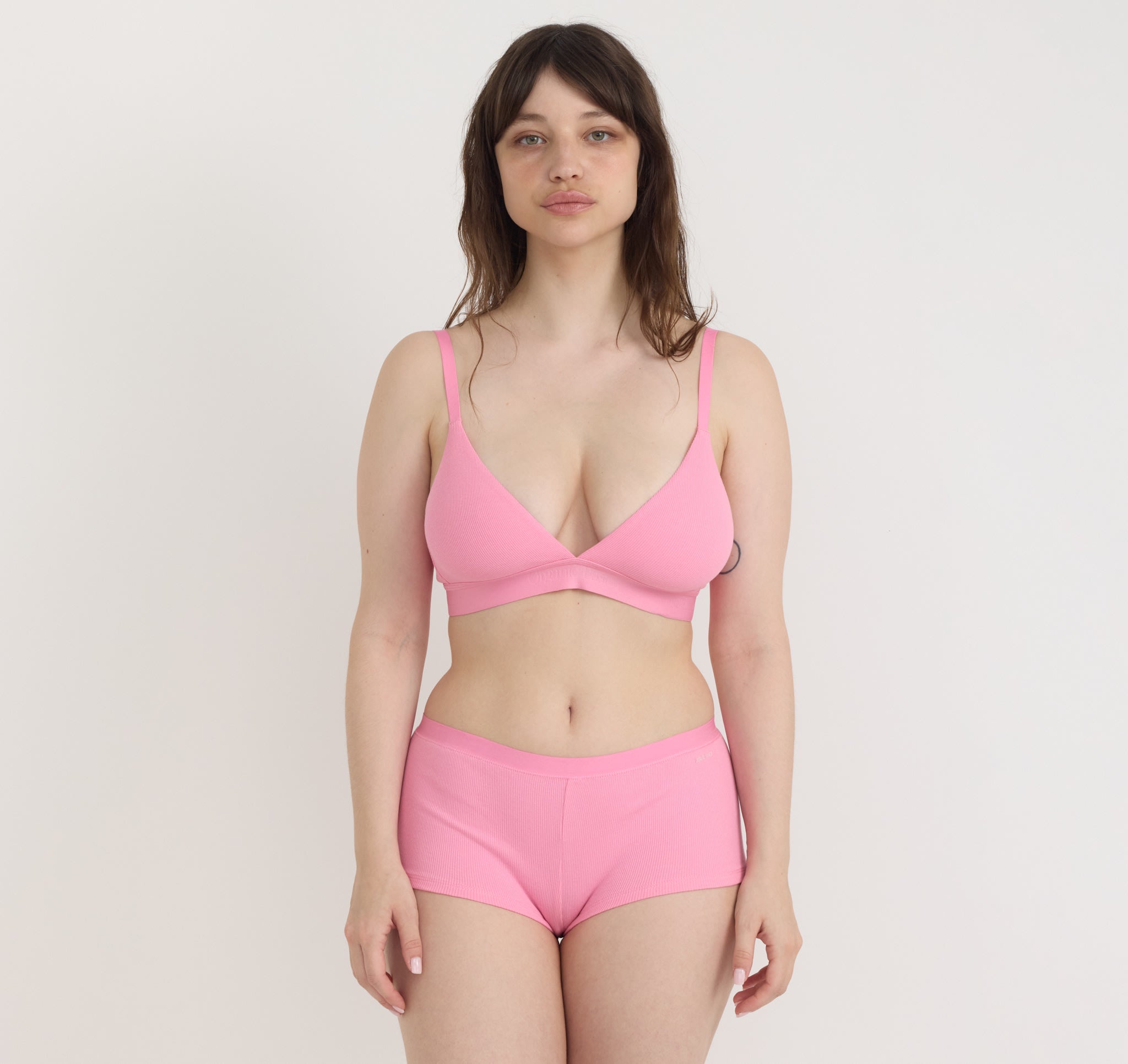 ORGANIC COTTON<br>Core Rib Triangle Bralette
