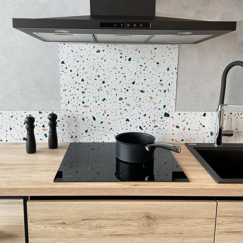 Crédence cuisine Fond de hotte ALU L 60xH 70cm - TERRAZZO DOLCE 99deco