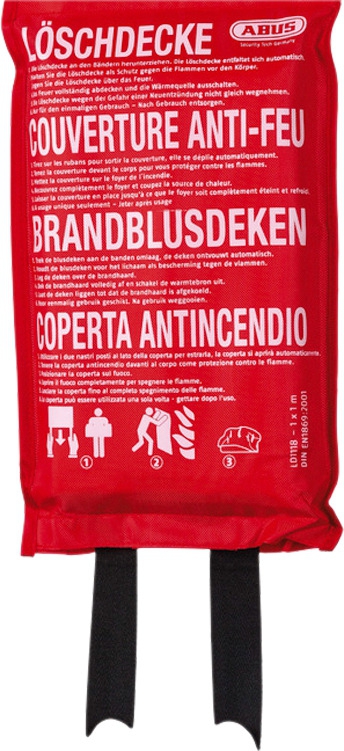 Abus LD1118 Löschdecke für Feuer 1 x 1 Meter