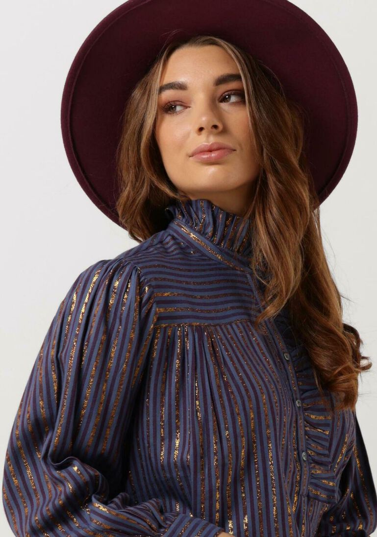 ANTIK BATIK blauwe antik batik blouse eddy blouse