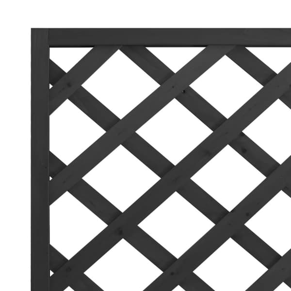 vidaXL Plantekasse med espalier svart heltre gran