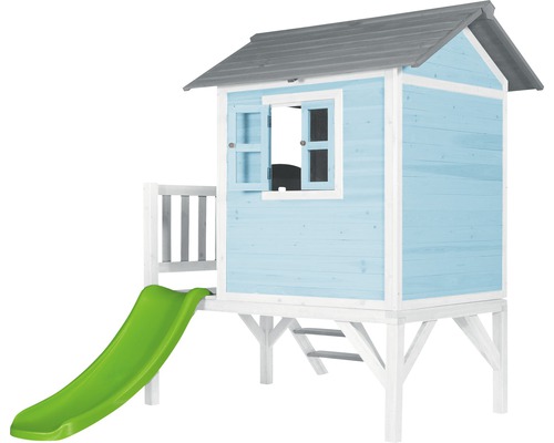 Sunny Lodge XL houten speelhuis, blauw en wit