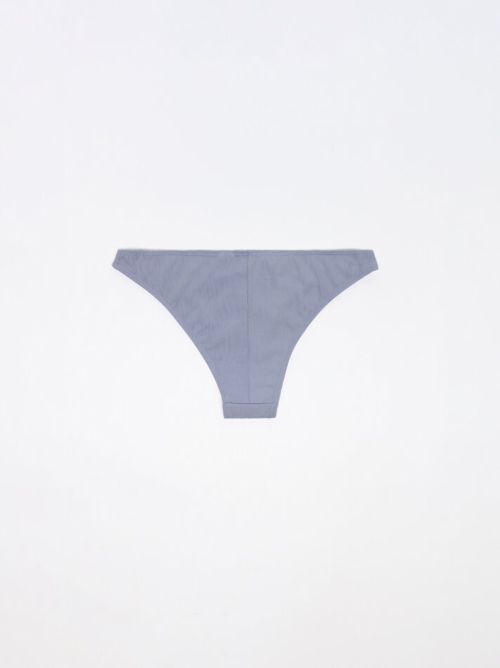 Cueca canelada - Azul acinzentado
