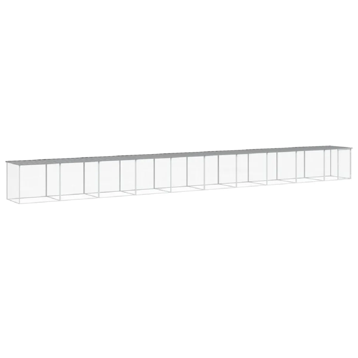 vidaXL Poulailler toit gris clair 1003x98x90 cm