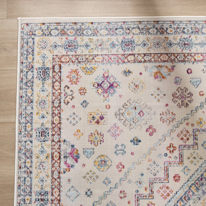 Bohemian vloerkleed - Joya Medaillon Multicolor