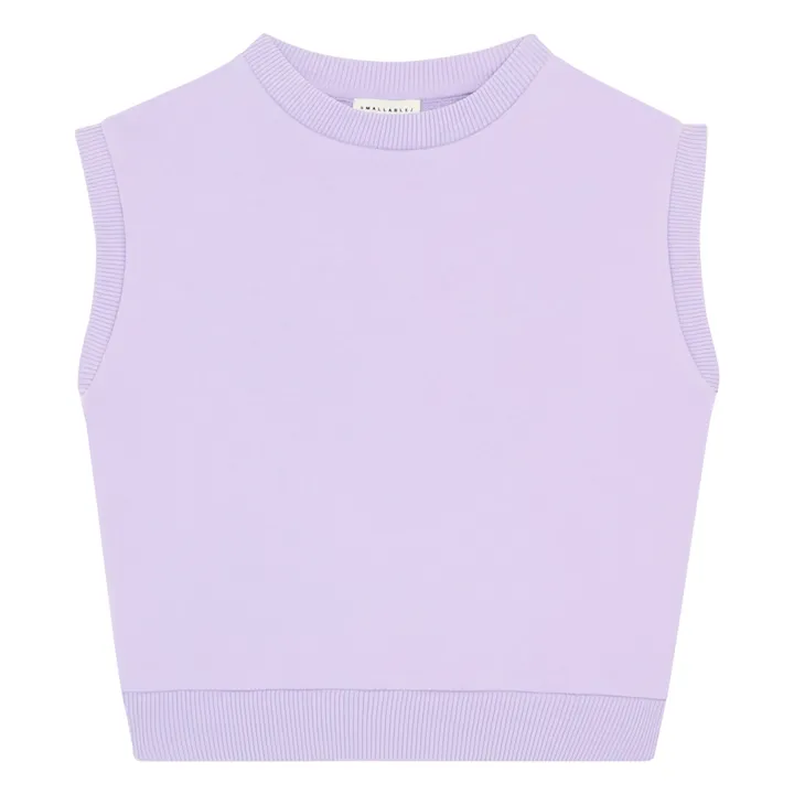 SMALLABLE BASICS Sweat shirts Fille Sans manches Molleton Coton Bio | Lilas