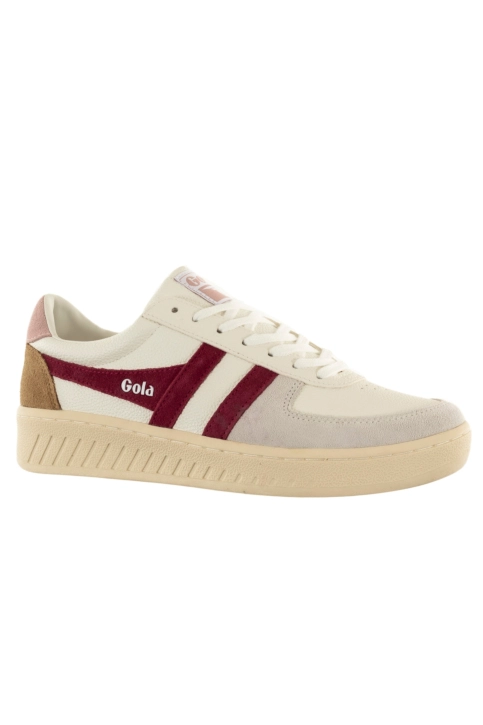 Baskets basses gola grandslam trident ak wht/cerise/chalk
