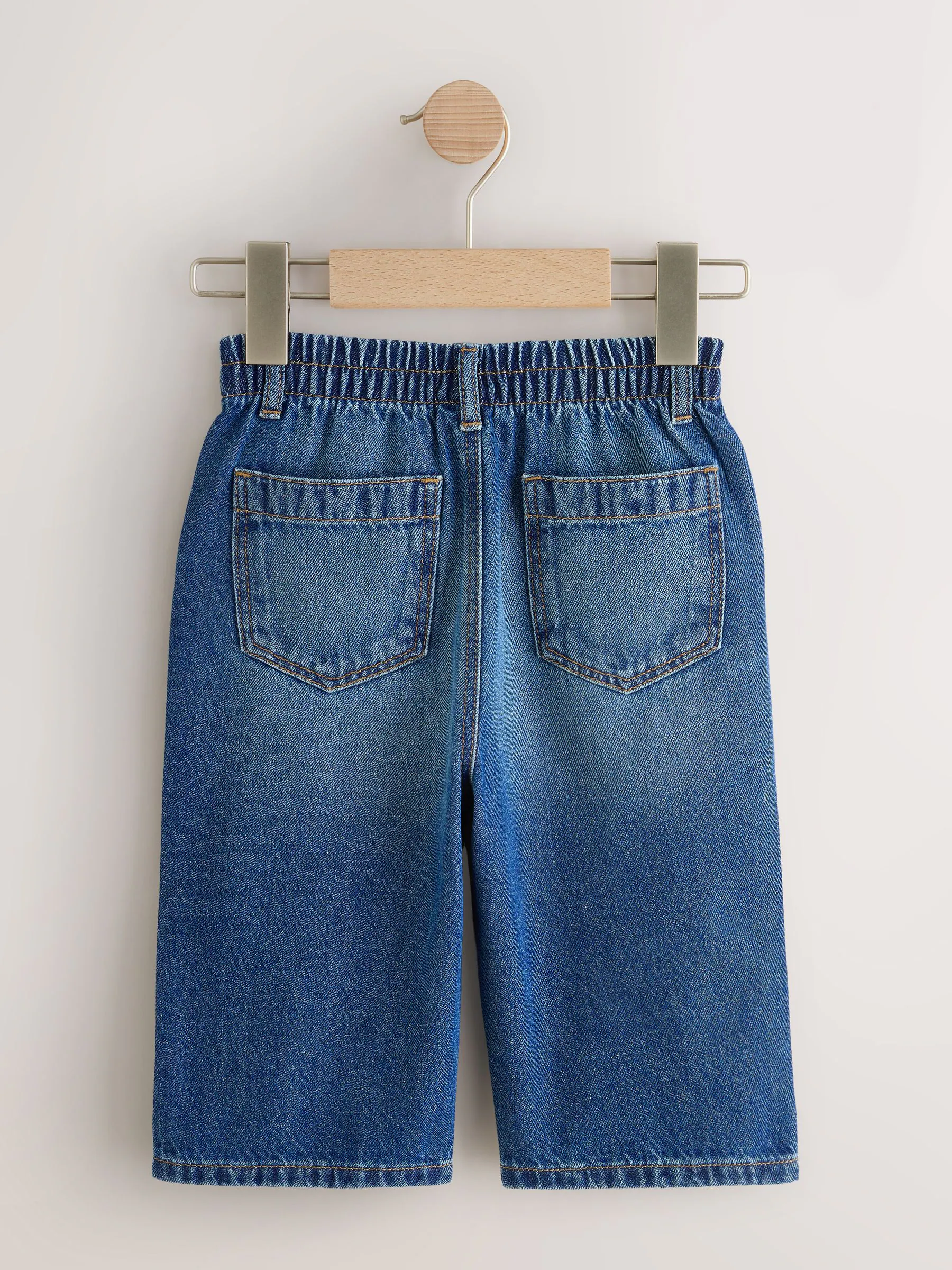 Donkerblauw denim - Jeans met wijde pijpen (3 mnd-7 jr)