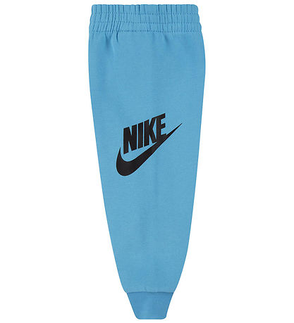 Nike Sweatset m. T-Shirt - Baltic Blue/Schwarz