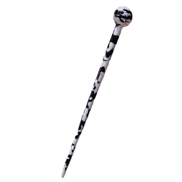 Vakker hårpinne - svart og hvit - 18,6 cm