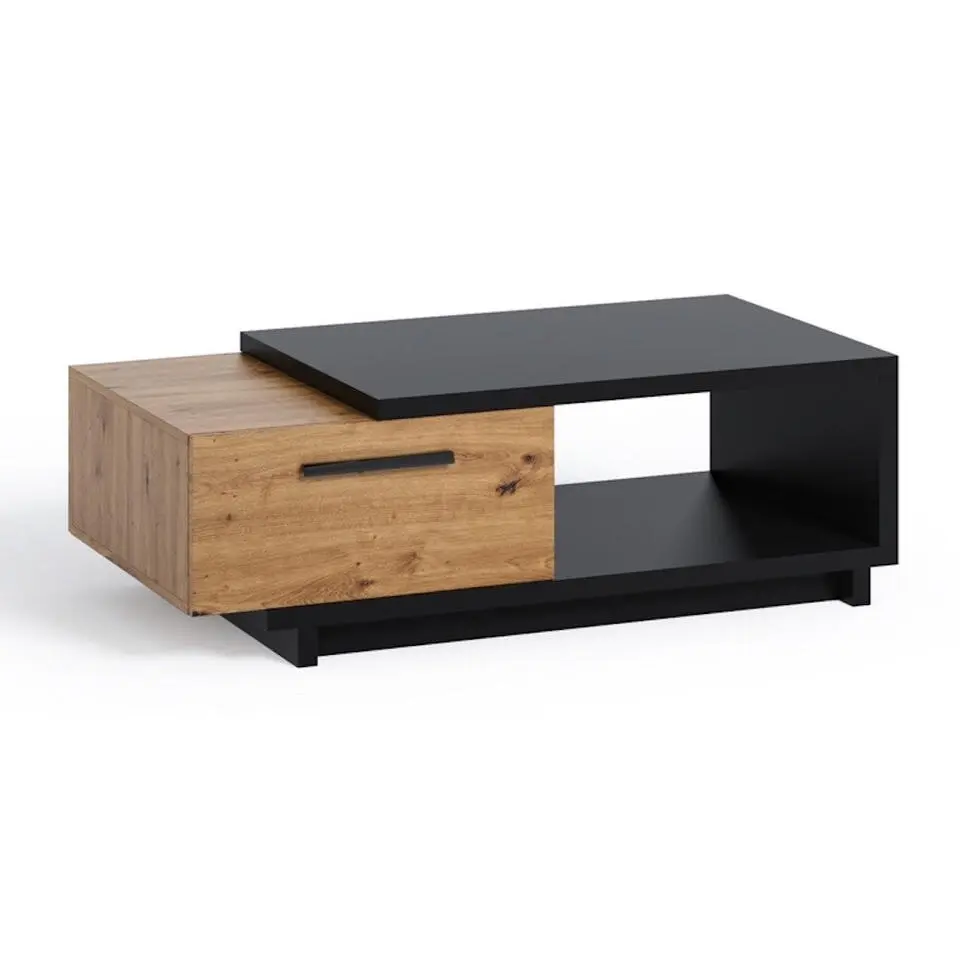 Meubella - Salontafel Incala - Eiken - Zwart - 120 cm