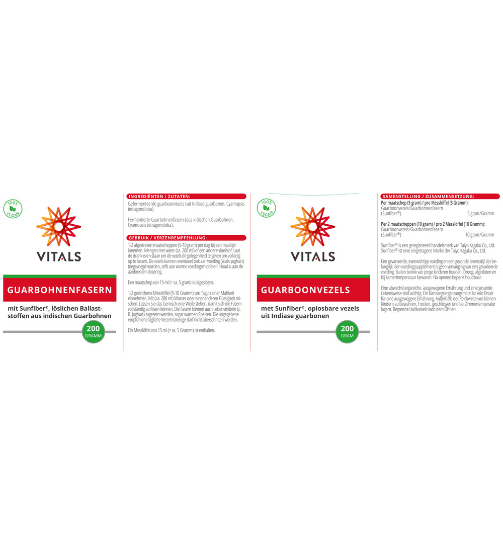 Vitals Guarboonvezels (200 gr)