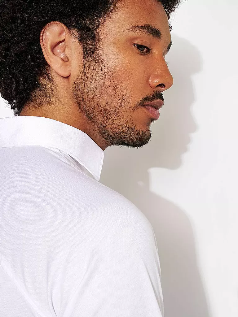 DESOTO Jerseyhemd Slim Fit weiss