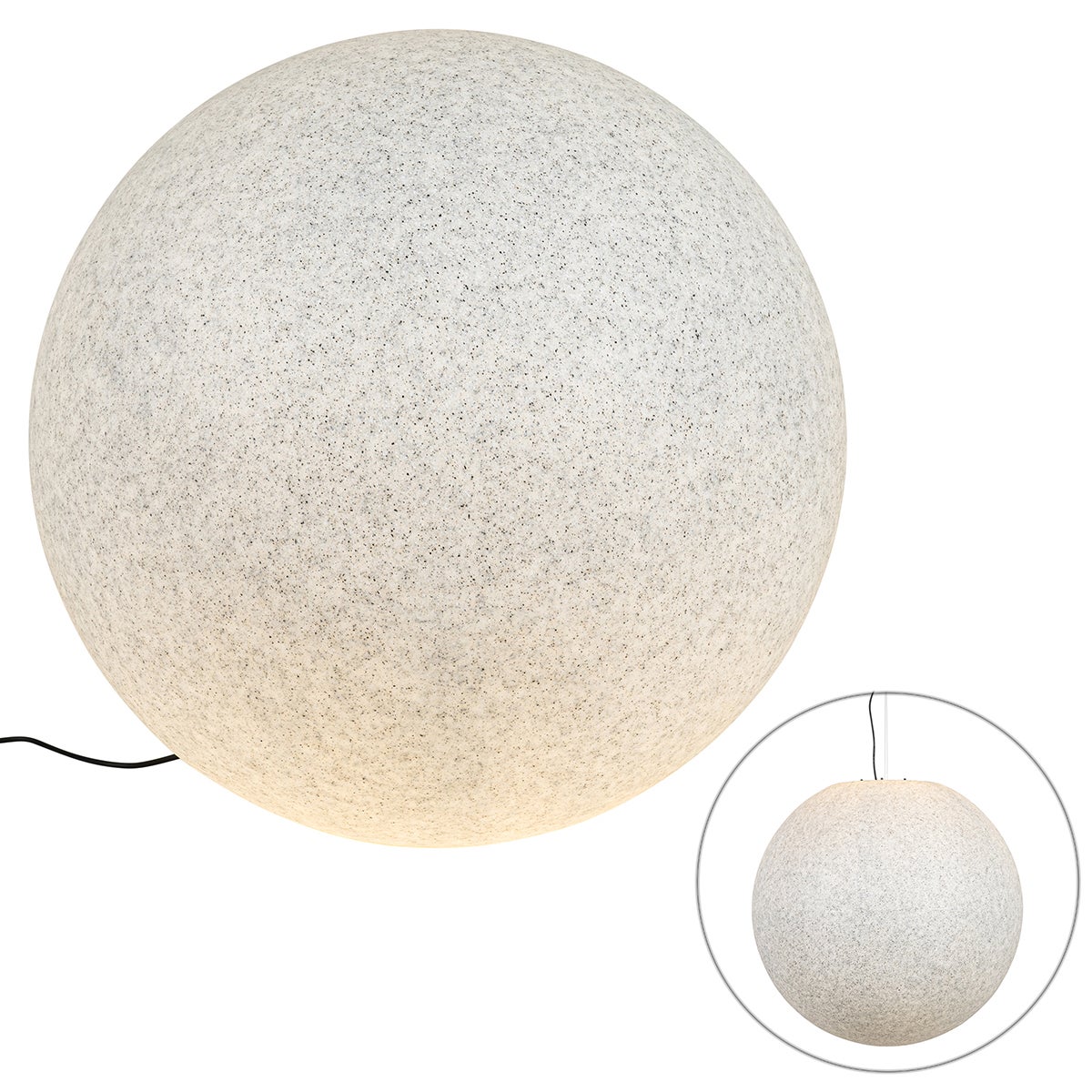 Moderne buitenlamp, grijs, 77 cm, IP65 - Nura