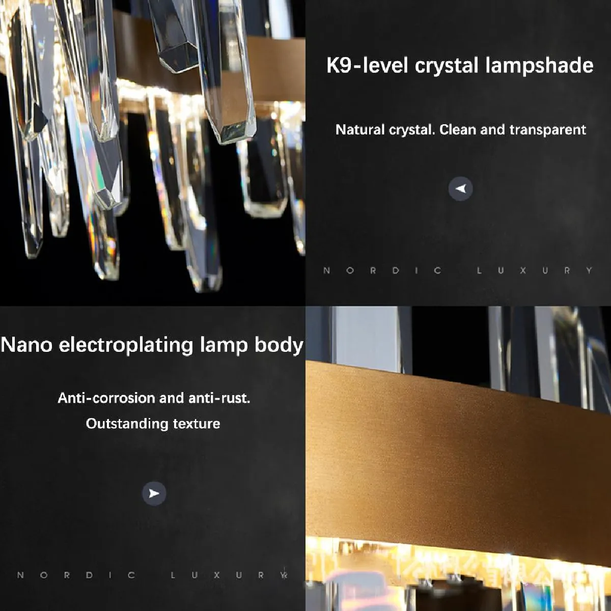 Universal Lustre Cristal Simple 30W - Rouge Net