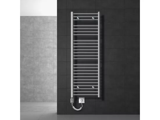 Radiateur Sèche-serviettes électrique 500 x 1500 mm Barre coudée chromée 900W