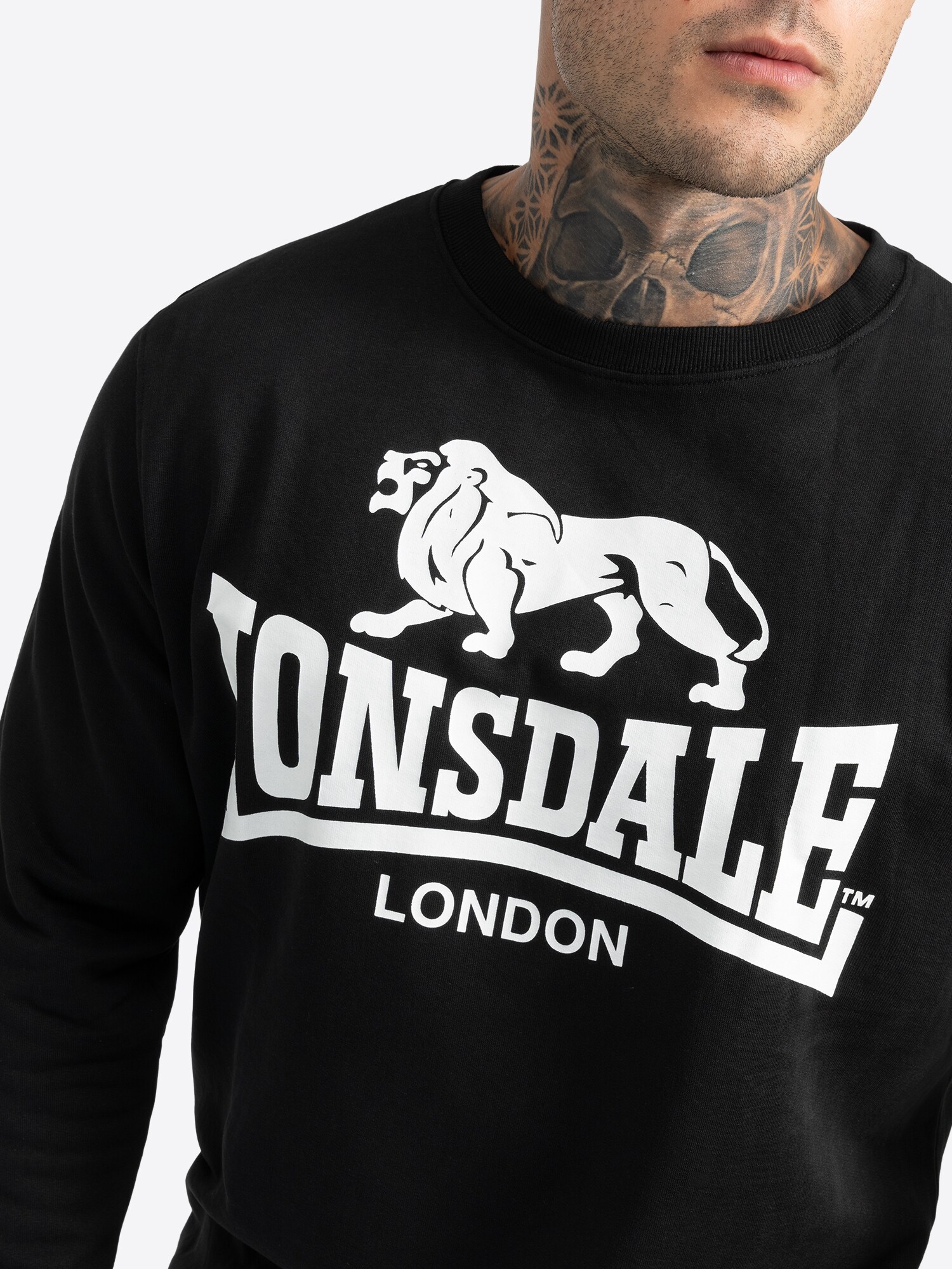 Lonsdale Herren Rundhals Sweatshirt schmale Passform GO SPORT