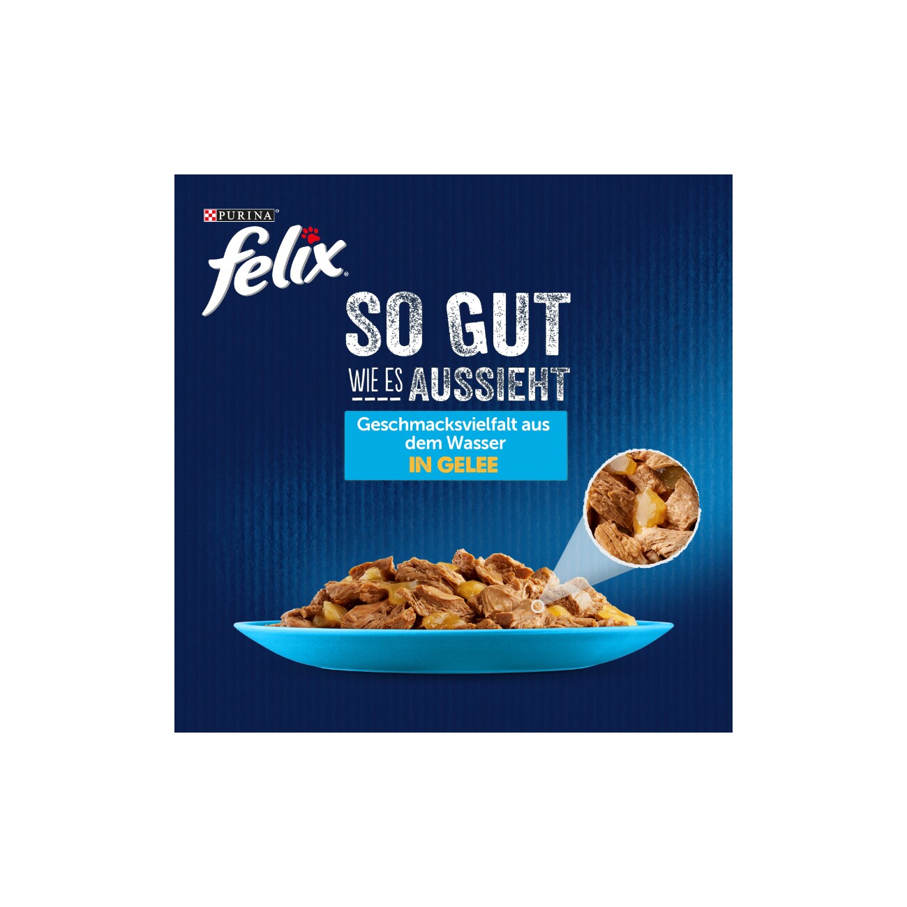 Felix So gut wie es aussieht Nassfutter Katze, Adult, Aus dem Wasser 80x85 g