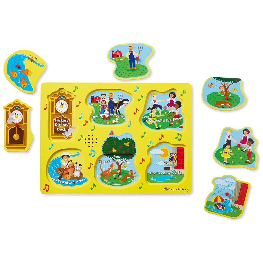 Melissa & Doug Holzpuzzle-Sortiment mit Kinderreimen