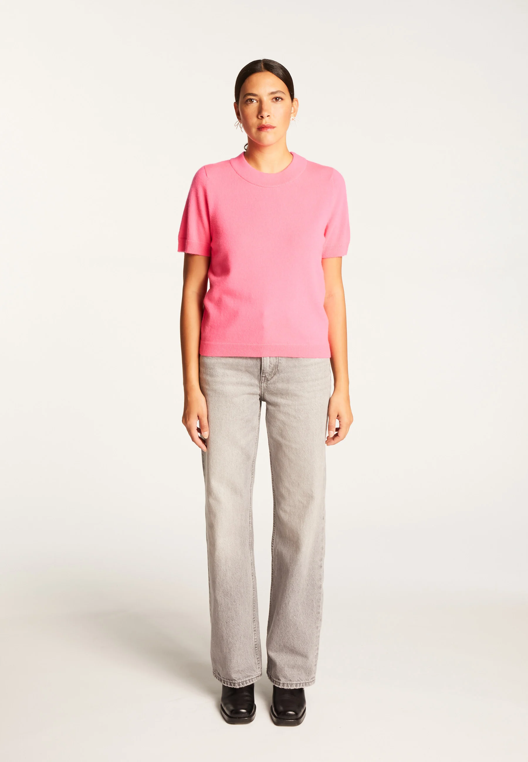 AUBRYAH24 - T-shirt en cachemire | Rose