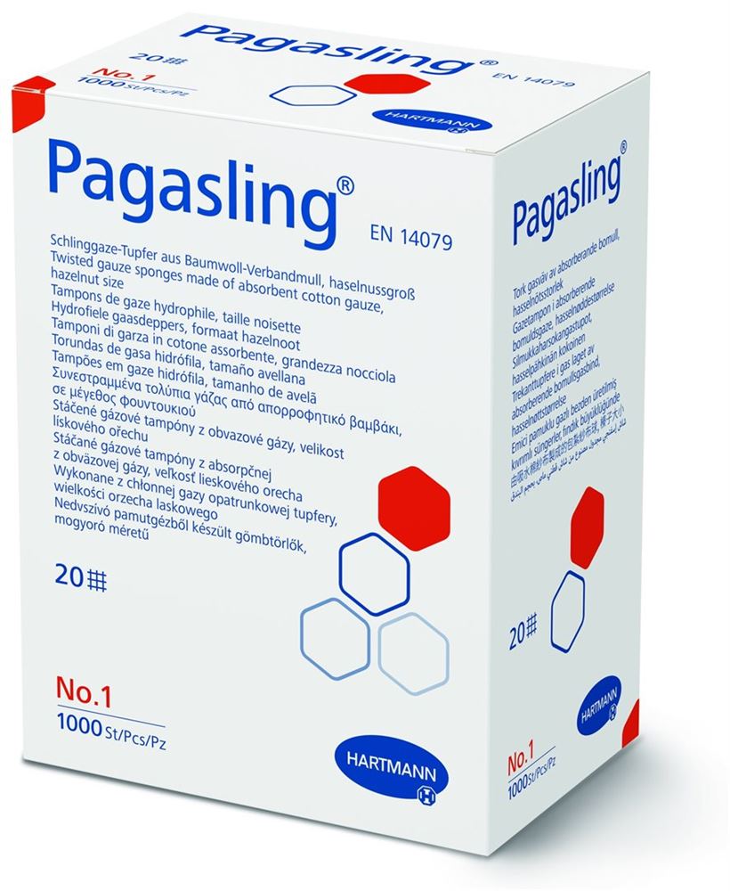 Pagasling Schlinggazetupfer<br>1000 Stück, Gr1
