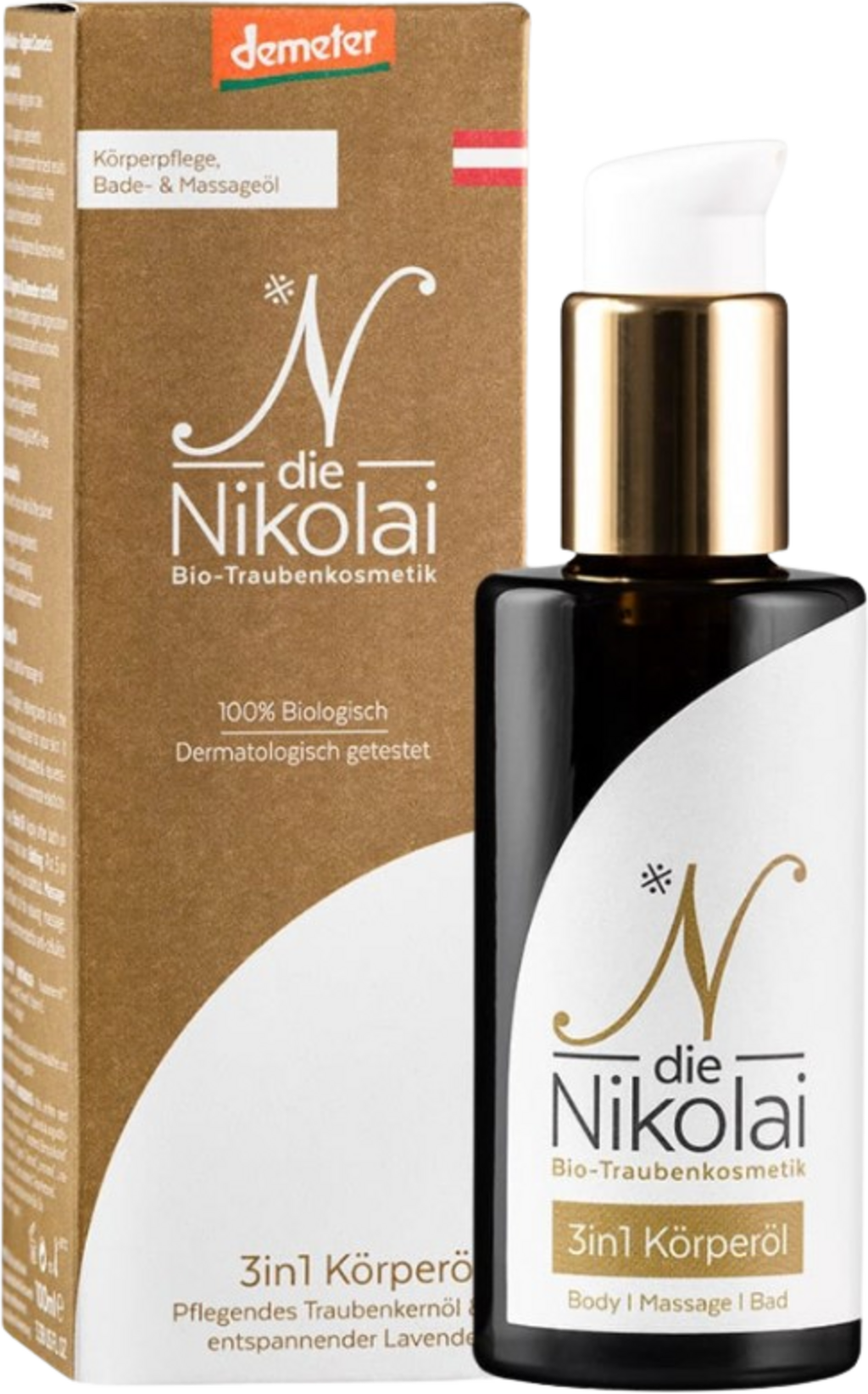 dieNikolai  3in1 Körperöl Bio, 100 ml