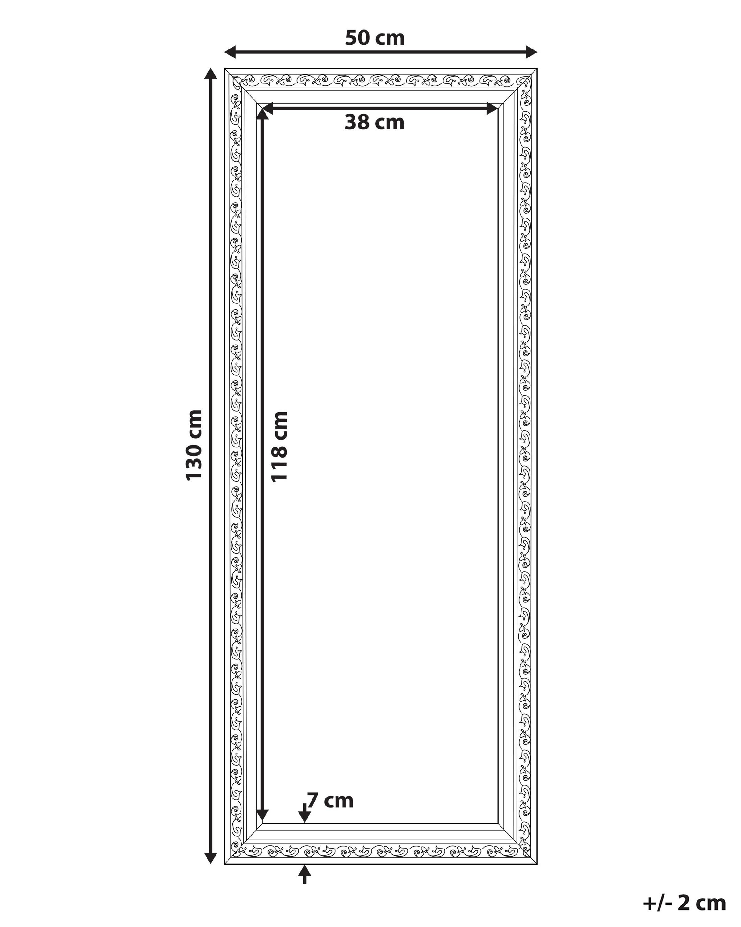 Wandspiegel MAULEON 50 cm 130 cm Gebroken wit