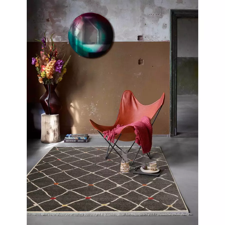 Wecon home Kurzflorteppich Marché Bonsecours dunkelgrau