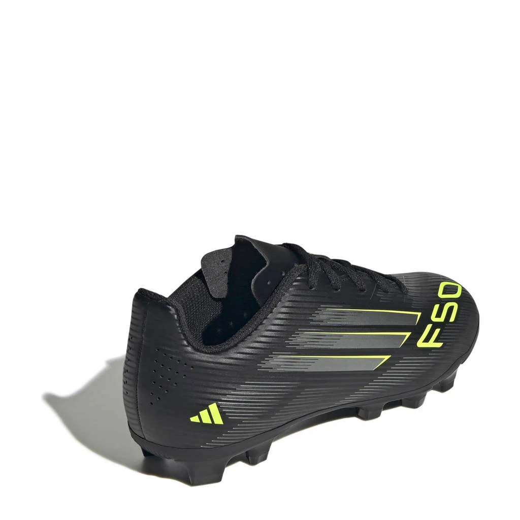 adidas Performance F50 Club FG/MGjunior voetbalschoenen zwart/zilvergrijs/geel