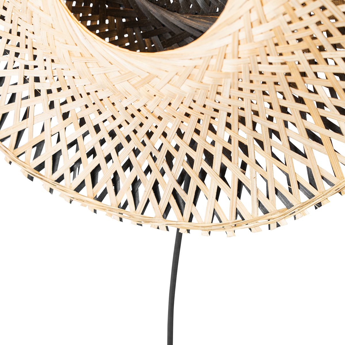 Smart wandlamp bamboe 30 cm met stekker incl. Wifi P45 - Rina