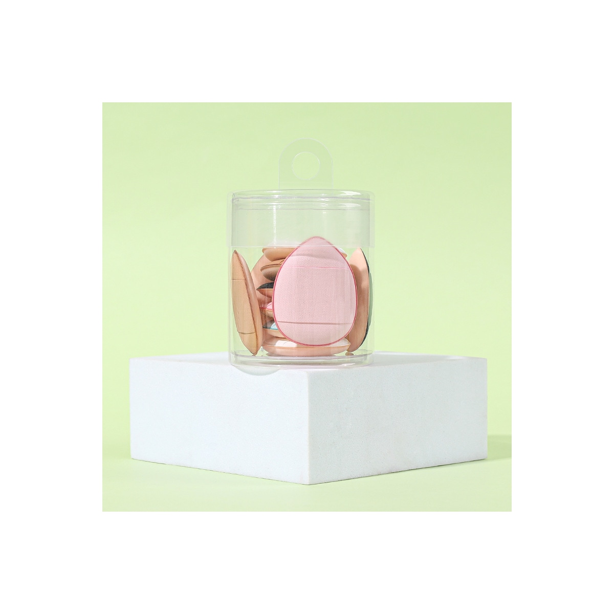 Finger Puff Makeup Svamper 10-pakning Rosa