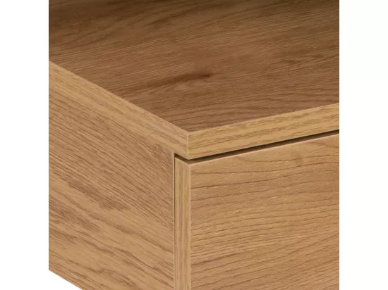 Kamichi - Table de chevet mural 1 tiroir en bois - Bois clair