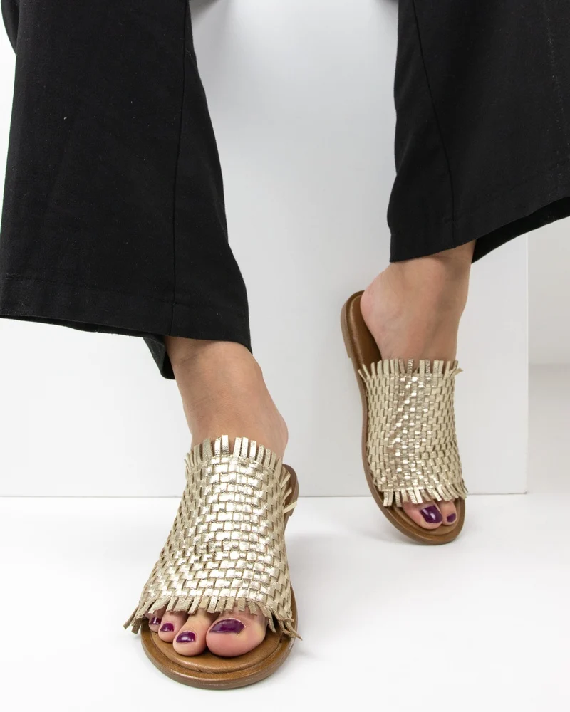 Nelson Slippers  - goud