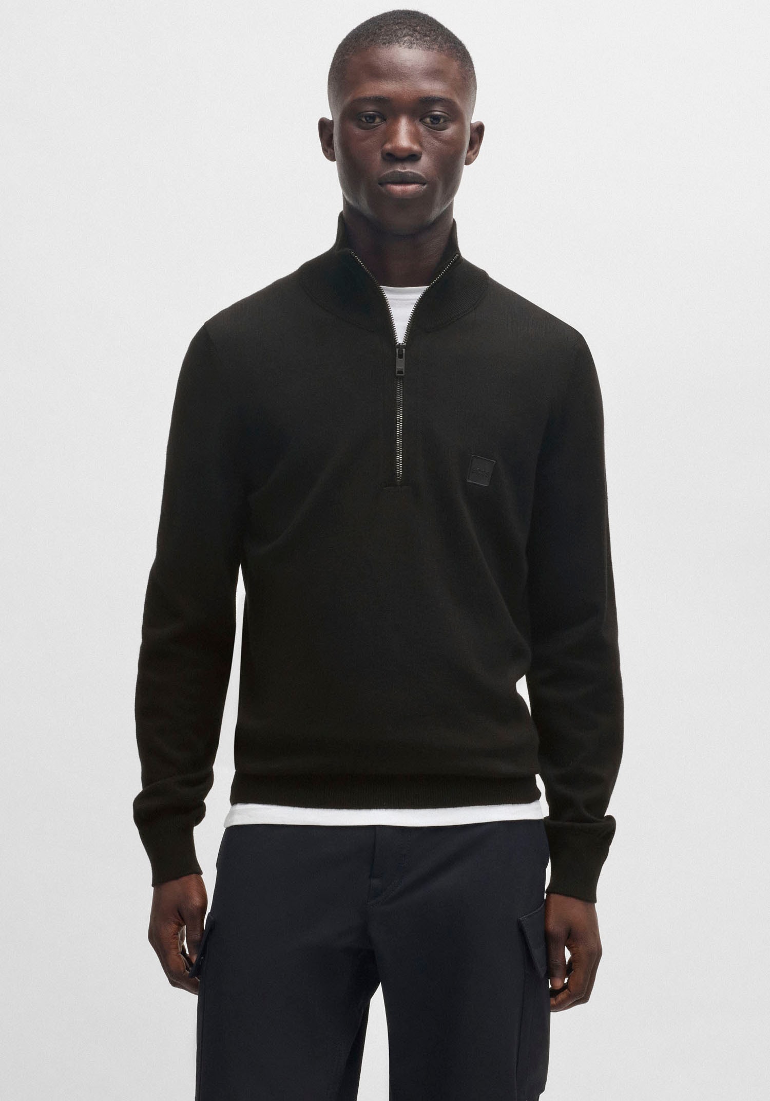 BOSS ORANGE Rollkragenpullover »Kanobix«, mit Ton-in-Ton Logo