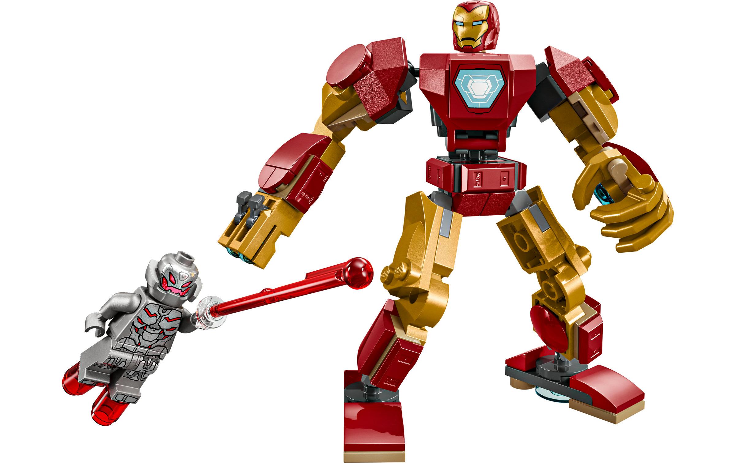 Marvel Iron Man Mech vs. Ultron 76307Bauspielzeug für Kinder mit beweglichem Iron Man Mech