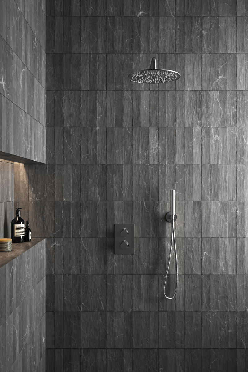 Saniclear Exclusive volledig 304 RVS inbouw regendouche 20cm met staaf handdouche wandmontage