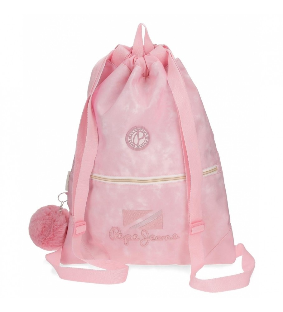 Mochila com cordão preta Pepe Jeans Holi