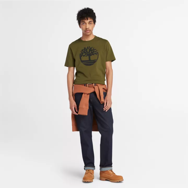 T-shirt à logo arbre Kennebec River pour homme en vert