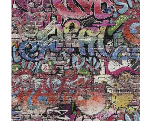 Papierbehang 05530-10 Graffiti kleurrijk