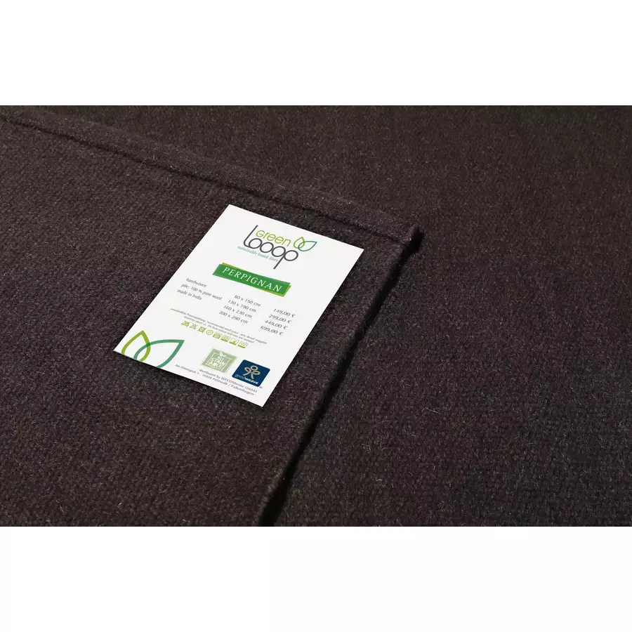 Green Looop Kelim Teppich Perpignan braun