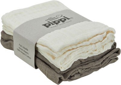 Pippi Musselinteppe 4-pack, Cinder