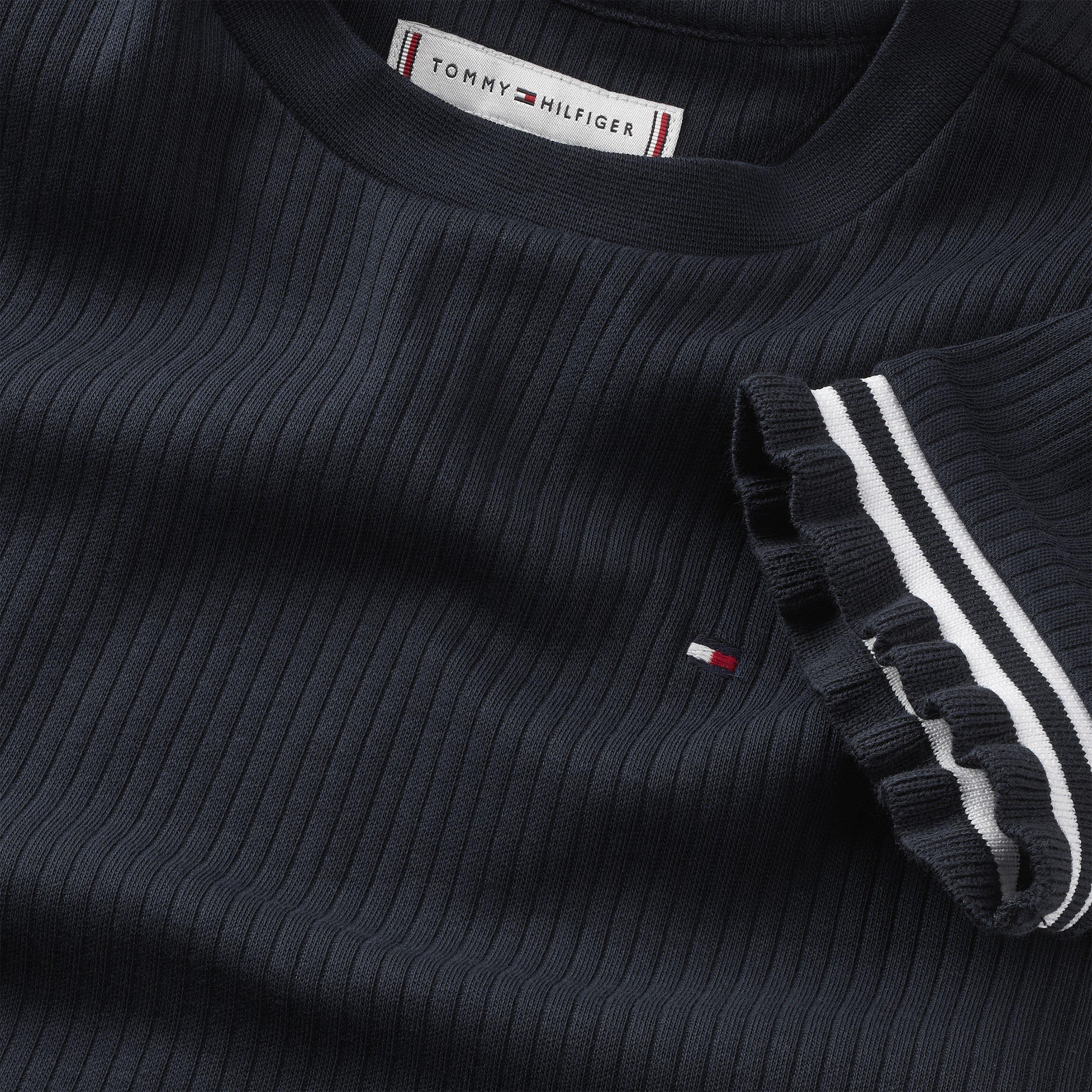 Tommy Hilfiger RUFFLE RIB KNIT DRESS