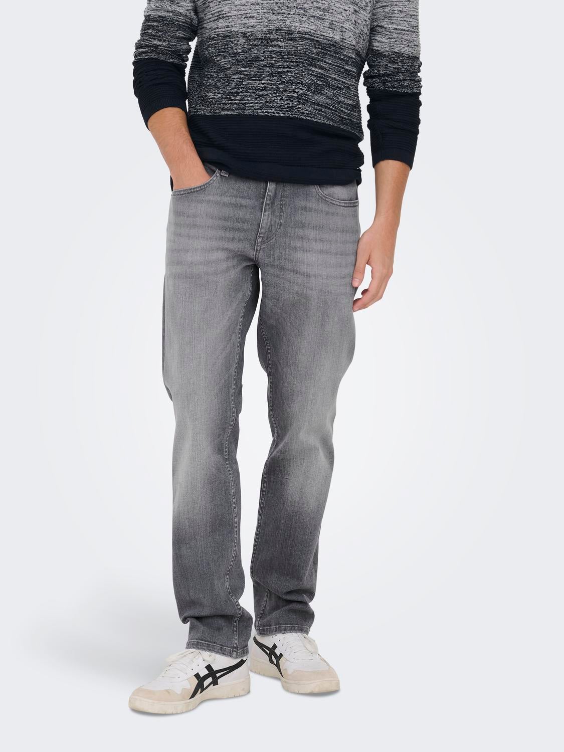 ONSWEFT Mittlere Taille Normal geschnitten Jeans Medium Grey Denim
