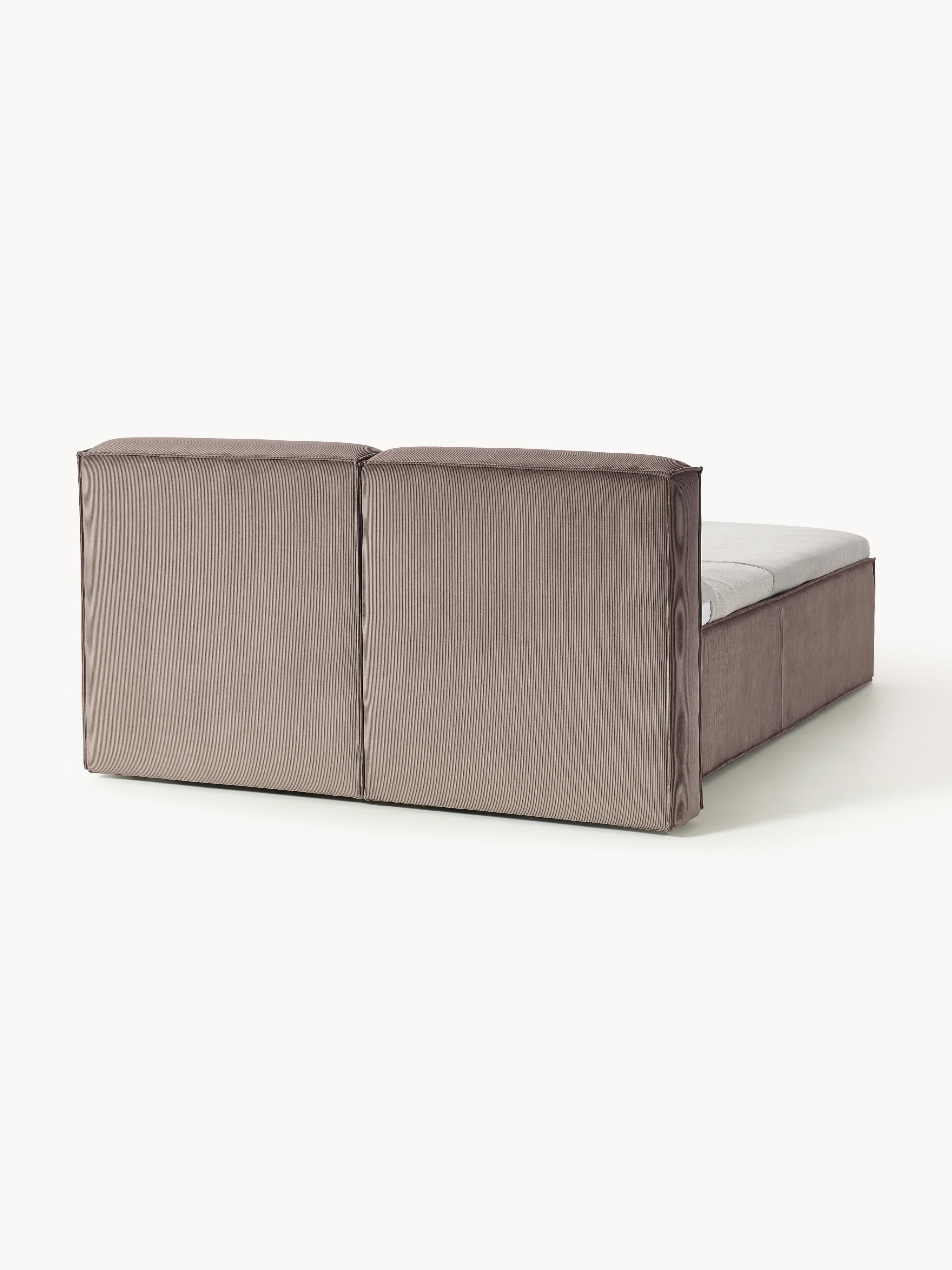 Corduroy boxspring bed Lennon