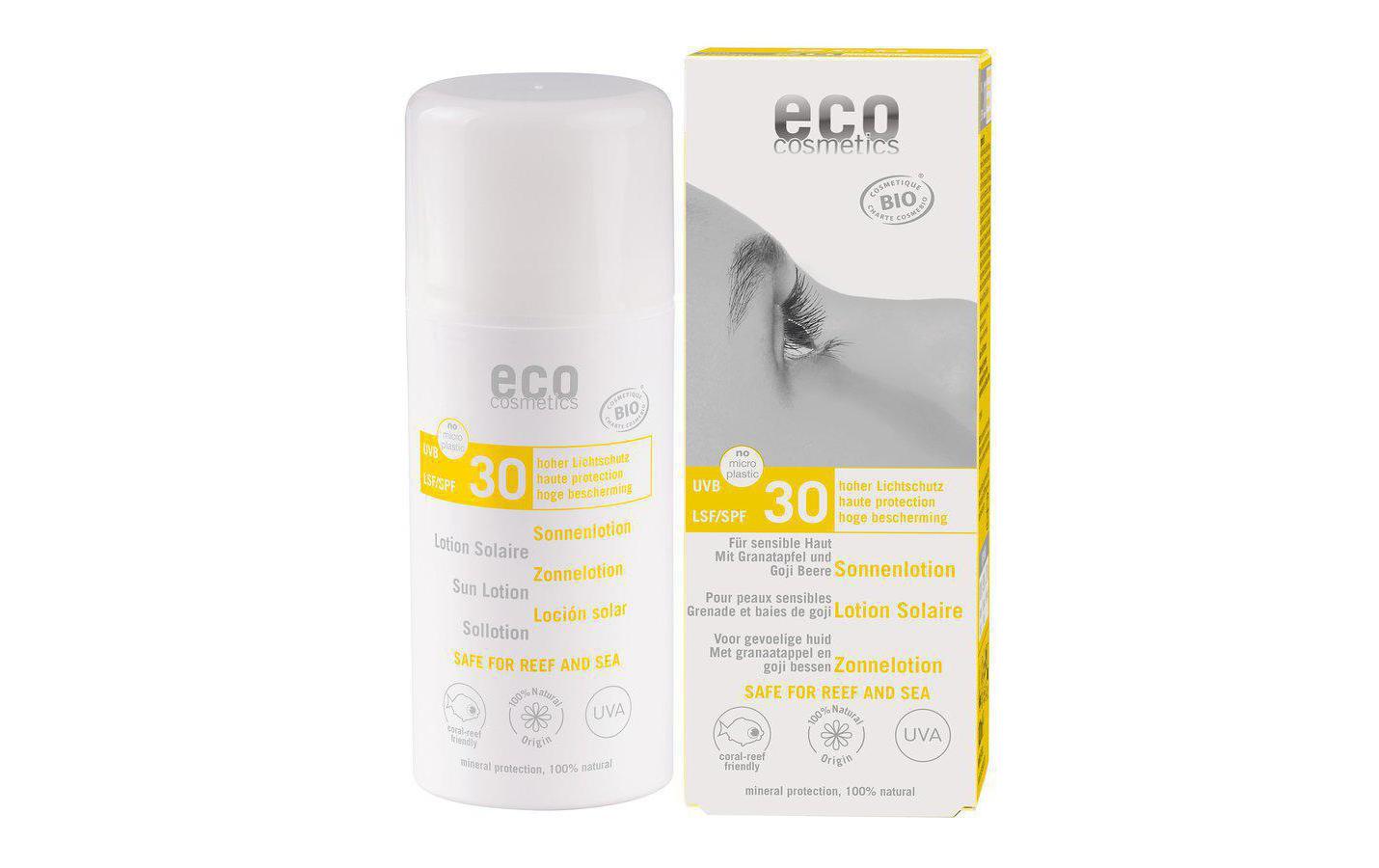 Sonnenlotion LSF 30 100 mlNatürliche Sonnencrème mit Bio-Goji-Beere für sensible Haut