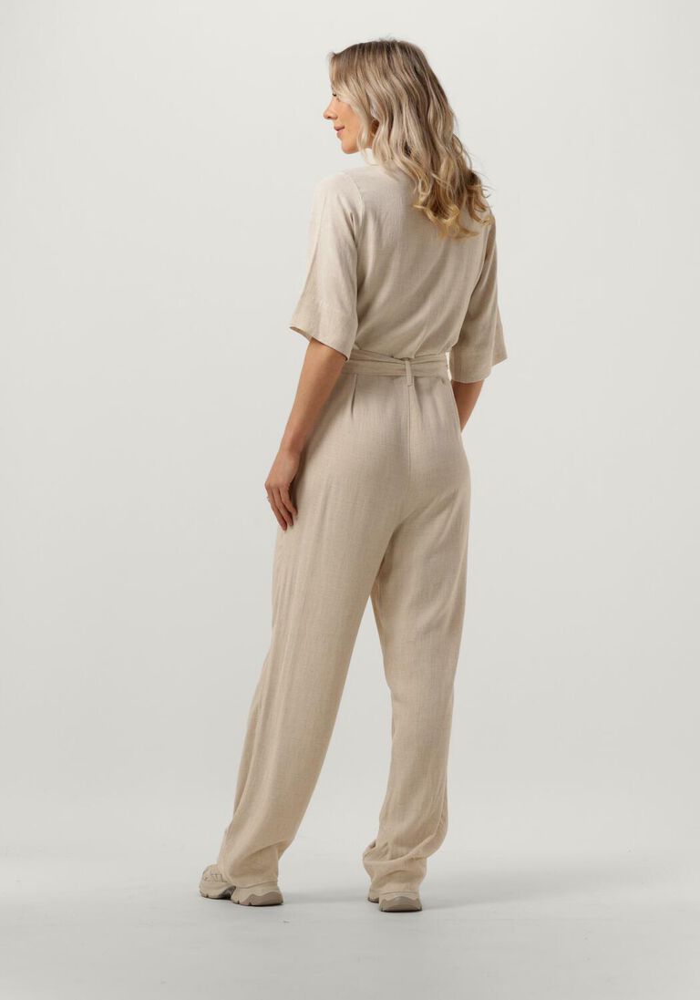 SELECTED FEMME zand selected femme jumpsuit slfviva 2/4 long linen jumpsuit