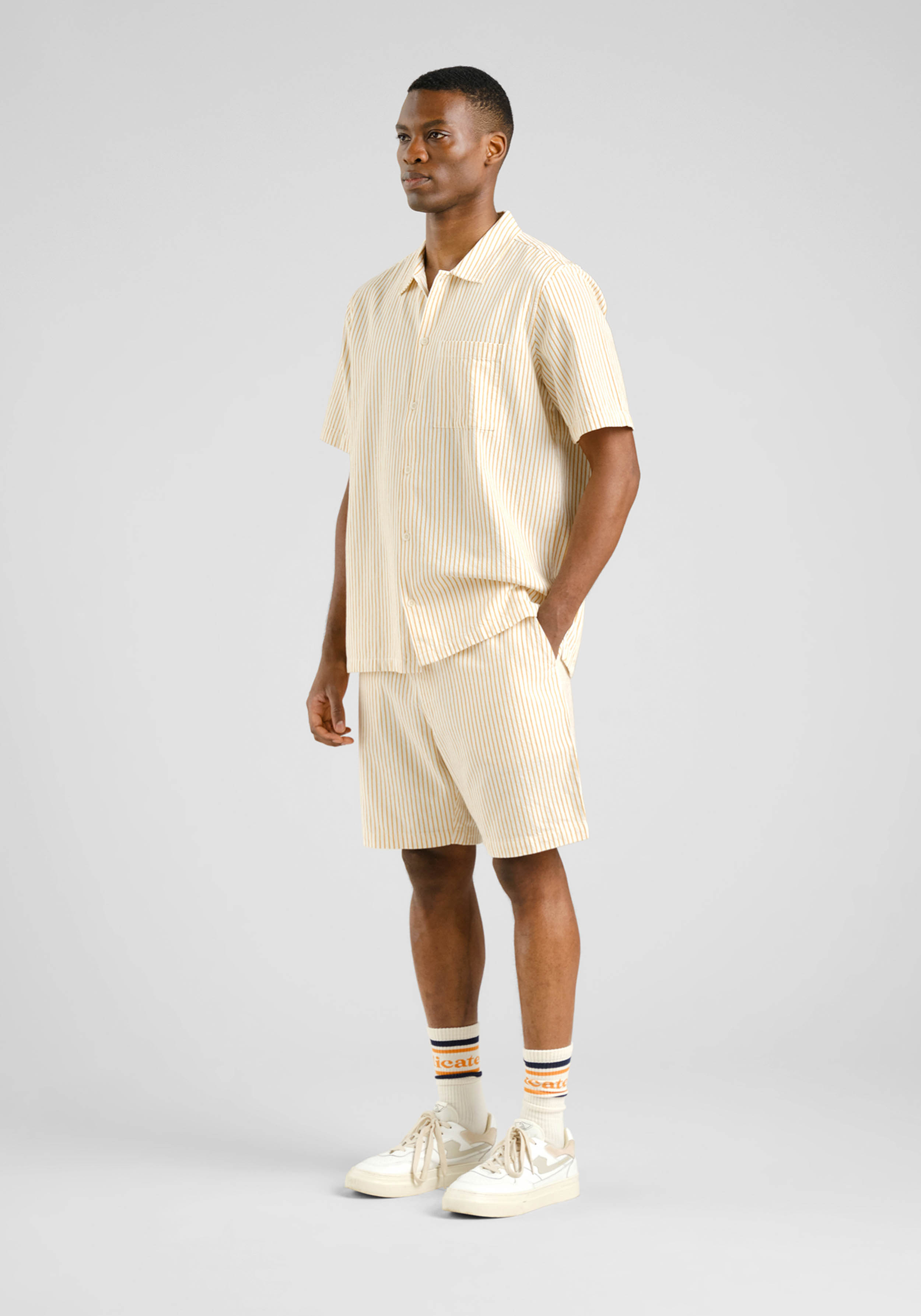 Dedicated Shorts Vejle Work Stripe Yellow