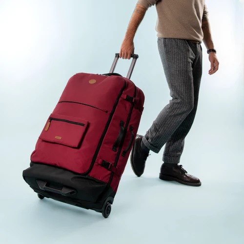 Valise souple 2 roues large Sibiu bordeaux