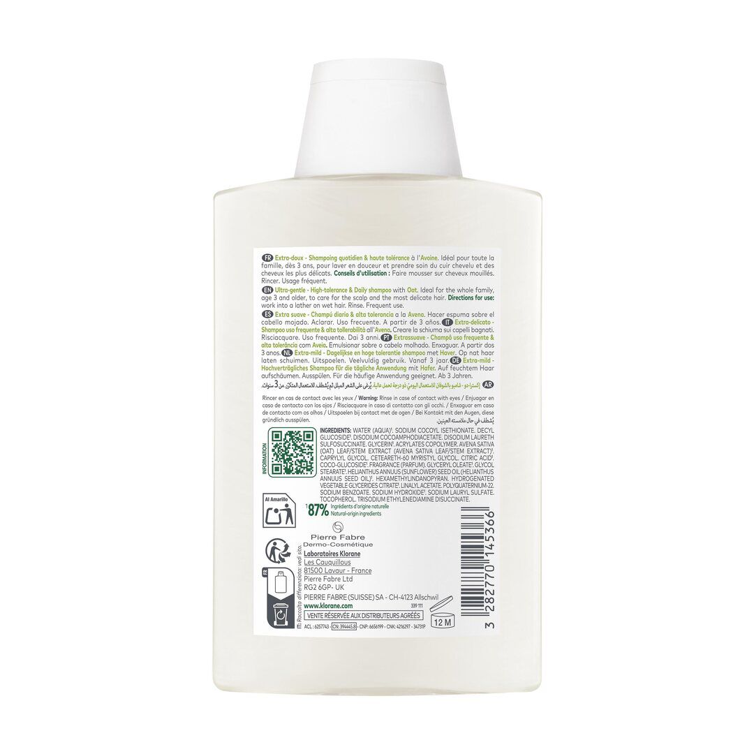 KLORANE  Champô Aveia Ultra-Suave Cabelo Normal - 200ml