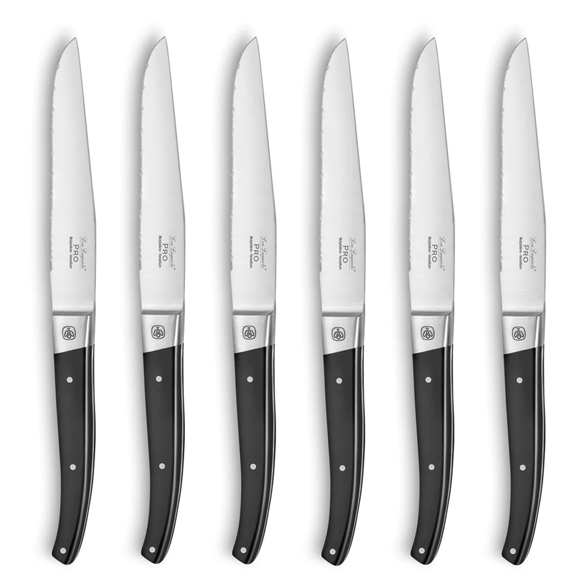 Pro - Coffret 6 couteaux steak lame dentée Lou Laguiole
